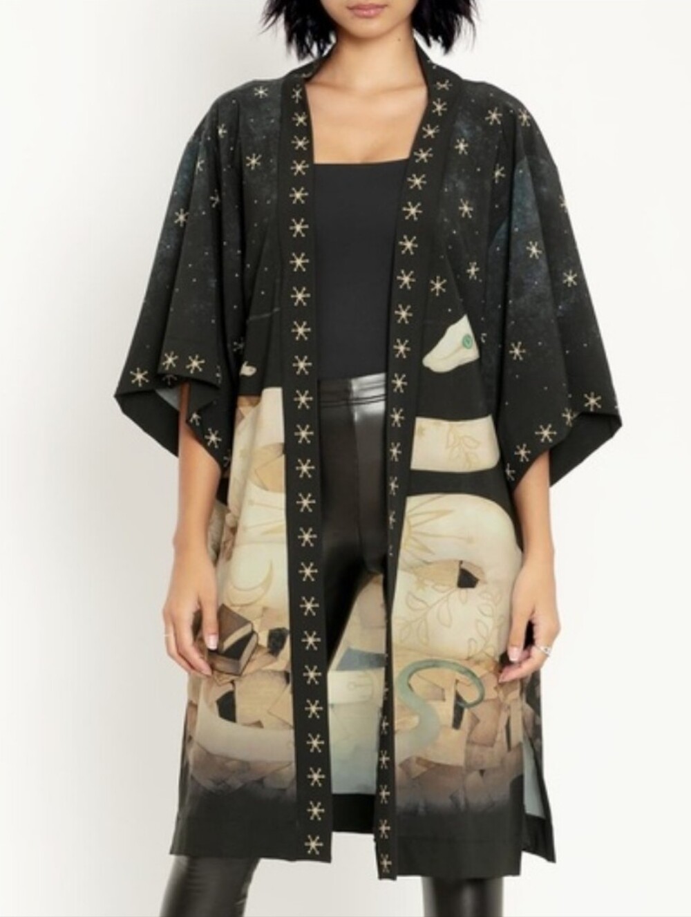 🔴SALE! Blackmilk The Snake and The Boy Kimono Style Flowy Witchy Gothic Robe - Picture 2 of 16